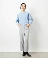 FMLBD30180 MICHEL KLEIN(ミッシェルクラン) ［定番人気］ストレッチ裏起毛ワイドパンツ アイボリー