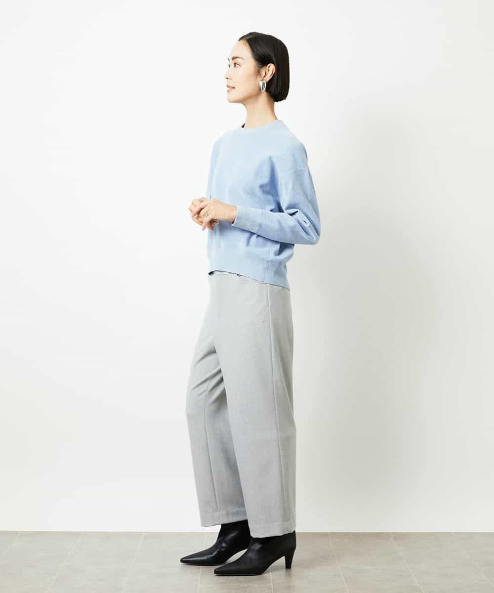 FMLBD30180 MICHEL KLEIN(ミッシェルクラン) ［定番人気］ストレッチ裏起毛ワイドパンツ アイボリー