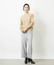 FMLBD30180 MICHEL KLEIN(ミッシェルクラン) ［定番人気］ストレッチ裏起毛ワイドパンツ アイボリー