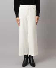 FMLBD30180 MICHEL KLEIN(ミッシェルクラン) ［定番人気］ストレッチ裏起毛ワイドパンツ アイボリー