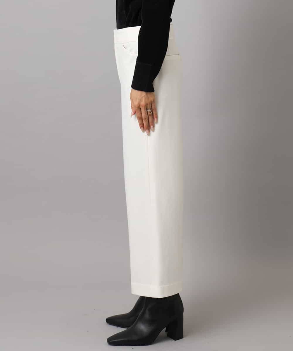 FMLBD30180 MICHEL KLEIN(ミッシェルクラン) ［定番人気］ストレッチ裏起毛ワイドパンツ アイボリー