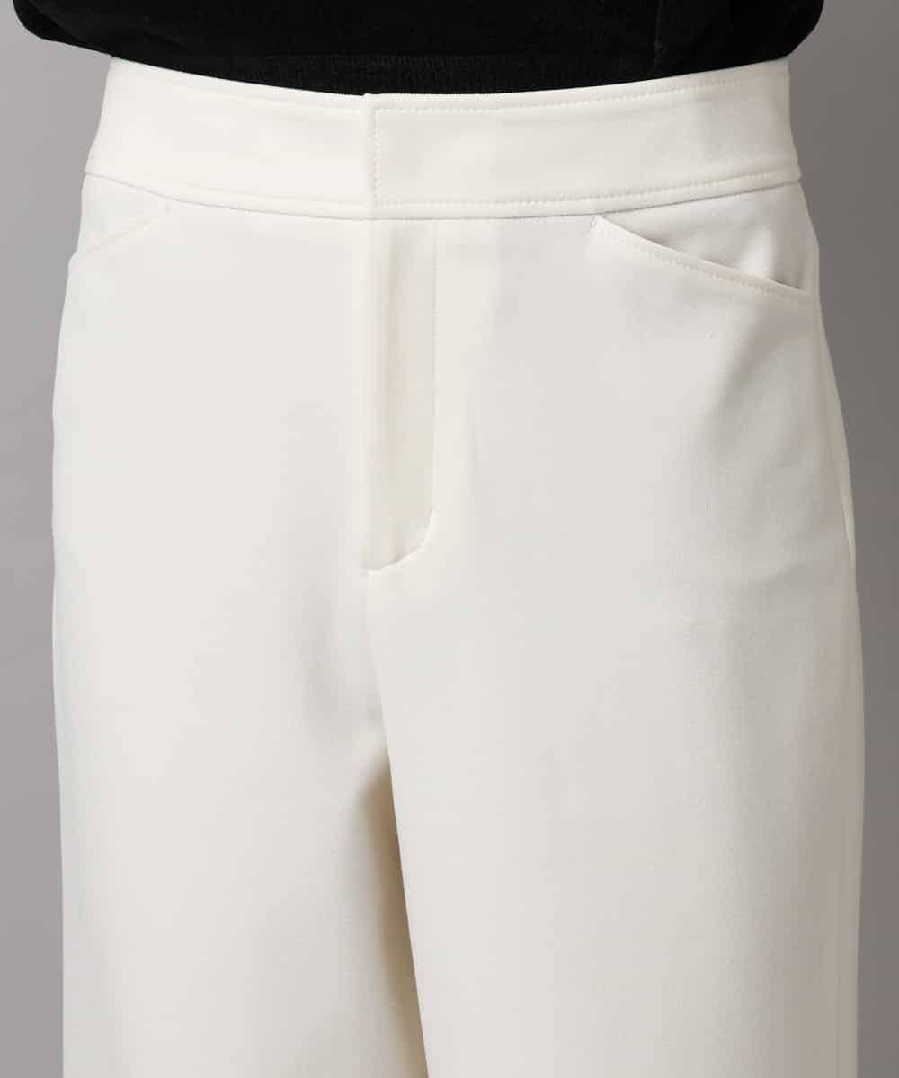 FMLBD30180 MICHEL KLEIN(ミッシェルクラン) ［定番人気］ストレッチ裏起毛ワイドパンツ アイボリー