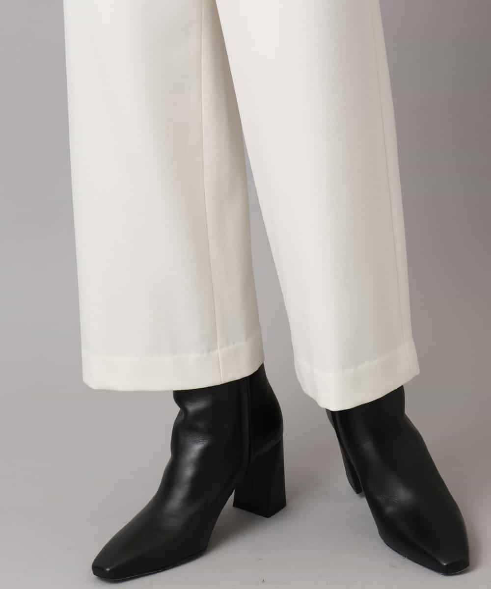 FMLBD30180 MICHEL KLEIN(ミッシェルクラン) ［定番人気］ストレッチ裏起毛ワイドパンツ アイボリー