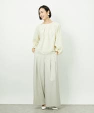 FMLBE28220 MICHEL KLEIN(ミッシェルクラン) 2タックワイドパンツ オフホワイト