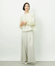 FMLBE28220 MICHEL KLEIN(ミッシェルクラン) 2タックワイドパンツ オフホワイト