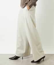 FMLBE28220 MICHEL KLEIN(ミッシェルクラン) 2タックワイドパンツ オフホワイト