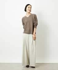 FMLBE28220 MICHEL KLEIN(ミッシェルクラン) 2タックワイドパンツ オフホワイト