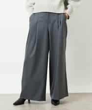 FMLBE28220 MICHEL KLEIN(ミッシェルクラン) 2タックワイドパンツ オフホワイト