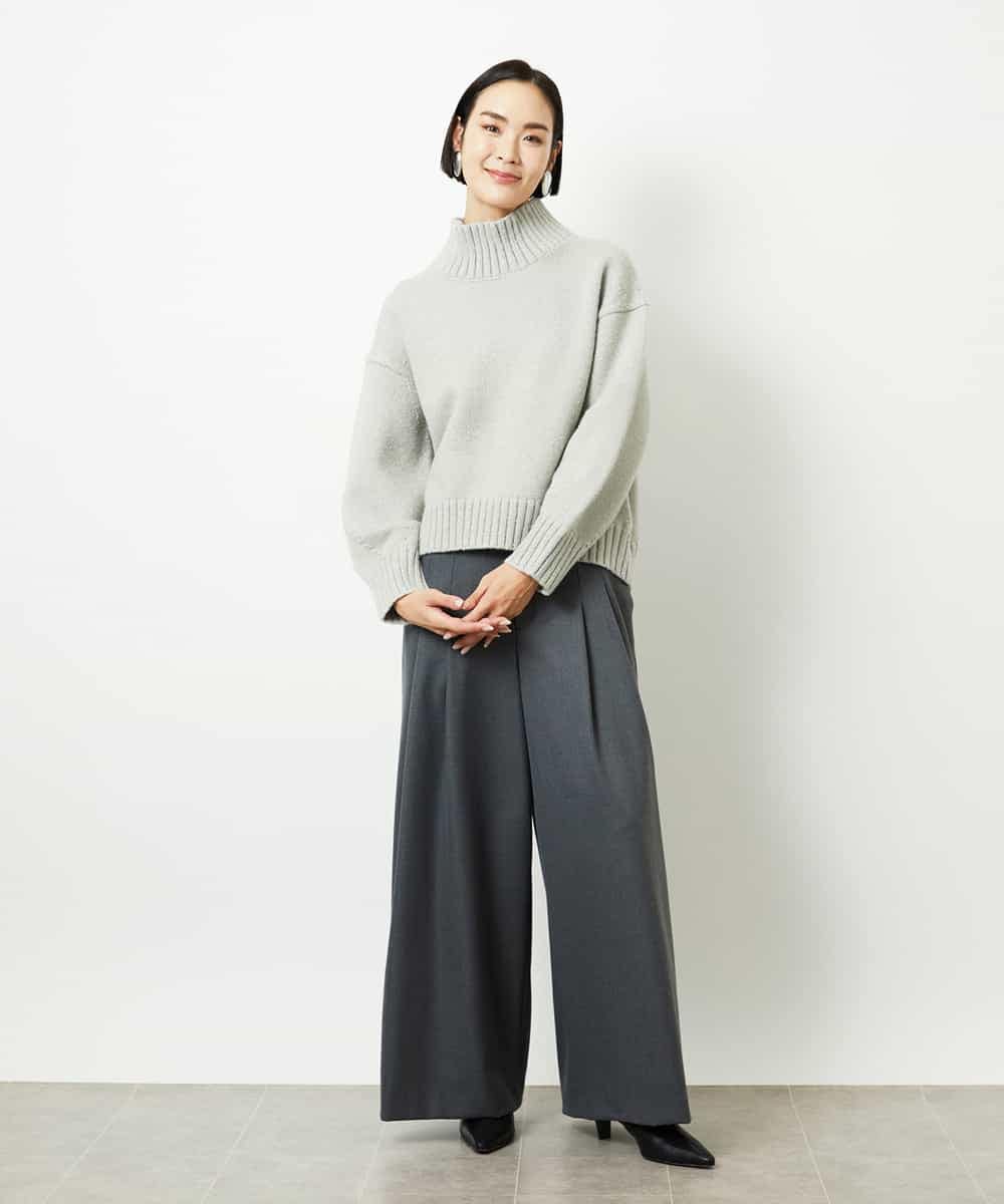 FMLBE28220 MICHEL KLEIN(ミッシェルクラン) 2タックワイドパンツ オフホワイト