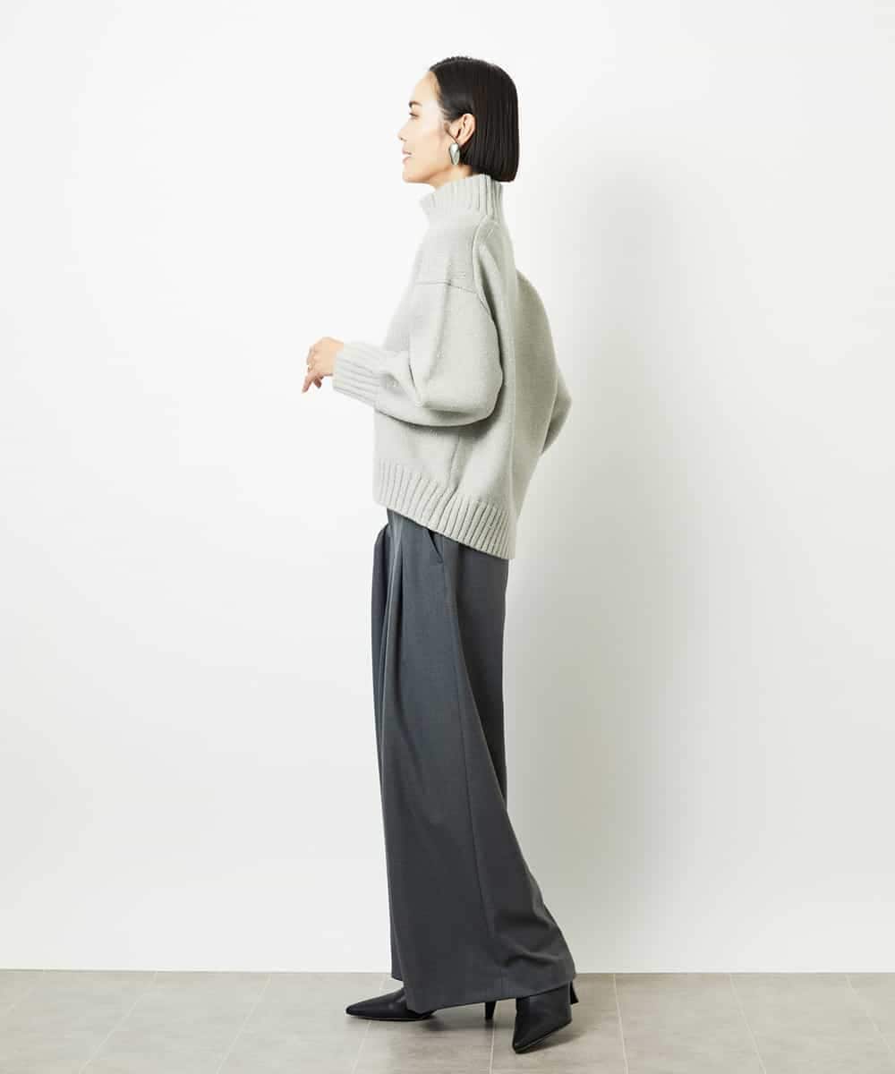 FMLBE28220 MICHEL KLEIN(ミッシェルクラン) 2タックワイドパンツ オフホワイト