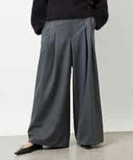 FMLBE28220 MICHEL KLEIN(ミッシェルクラン) 2タックワイドパンツ オフホワイト