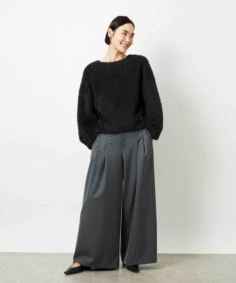 FMLBE28220 MICHEL KLEIN(ミッシェルクラン) 2タックワイドパンツ オフホワイト