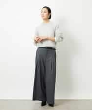 FMLBE28220 MICHEL KLEIN(ミッシェルクラン) 2タックワイドパンツ オフホワイト