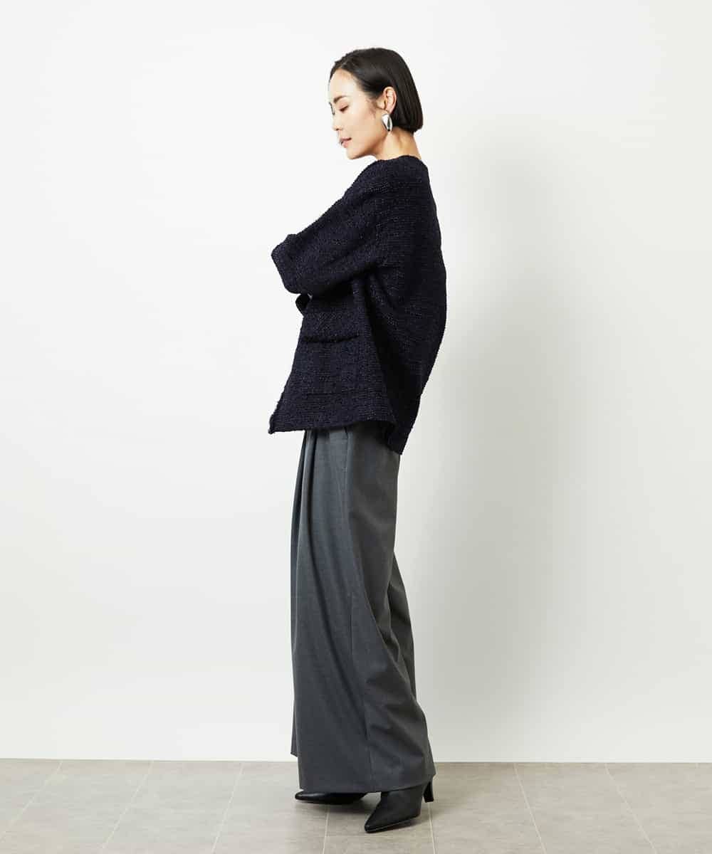 FMLBE28220 MICHEL KLEIN(ミッシェルクラン) 2タックワイドパンツ オフホワイト