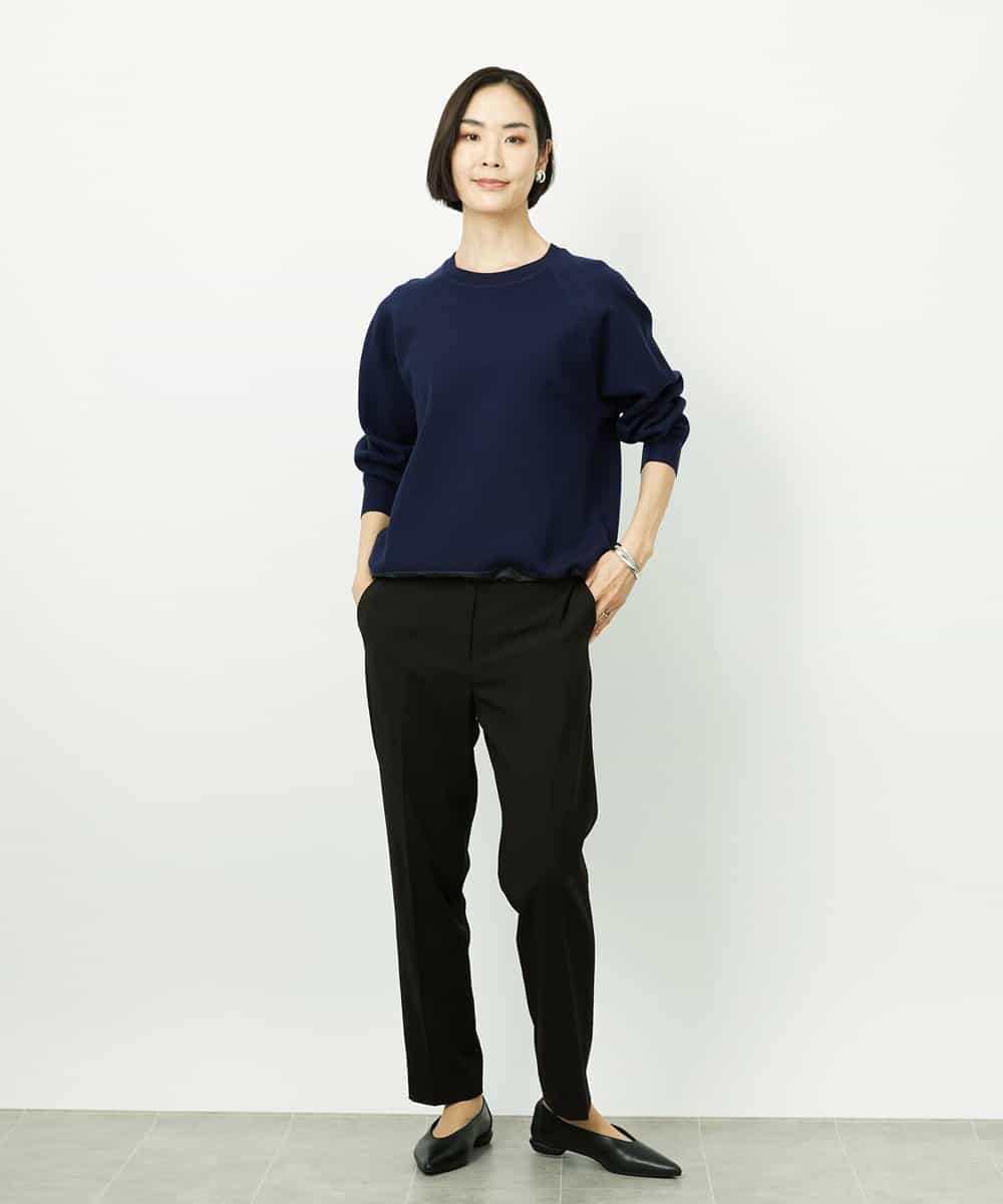 FMLDD01260 MICHEL KLEIN(ミッシェルクラン) [セットアップ対応]テーパードパンツ ブラック