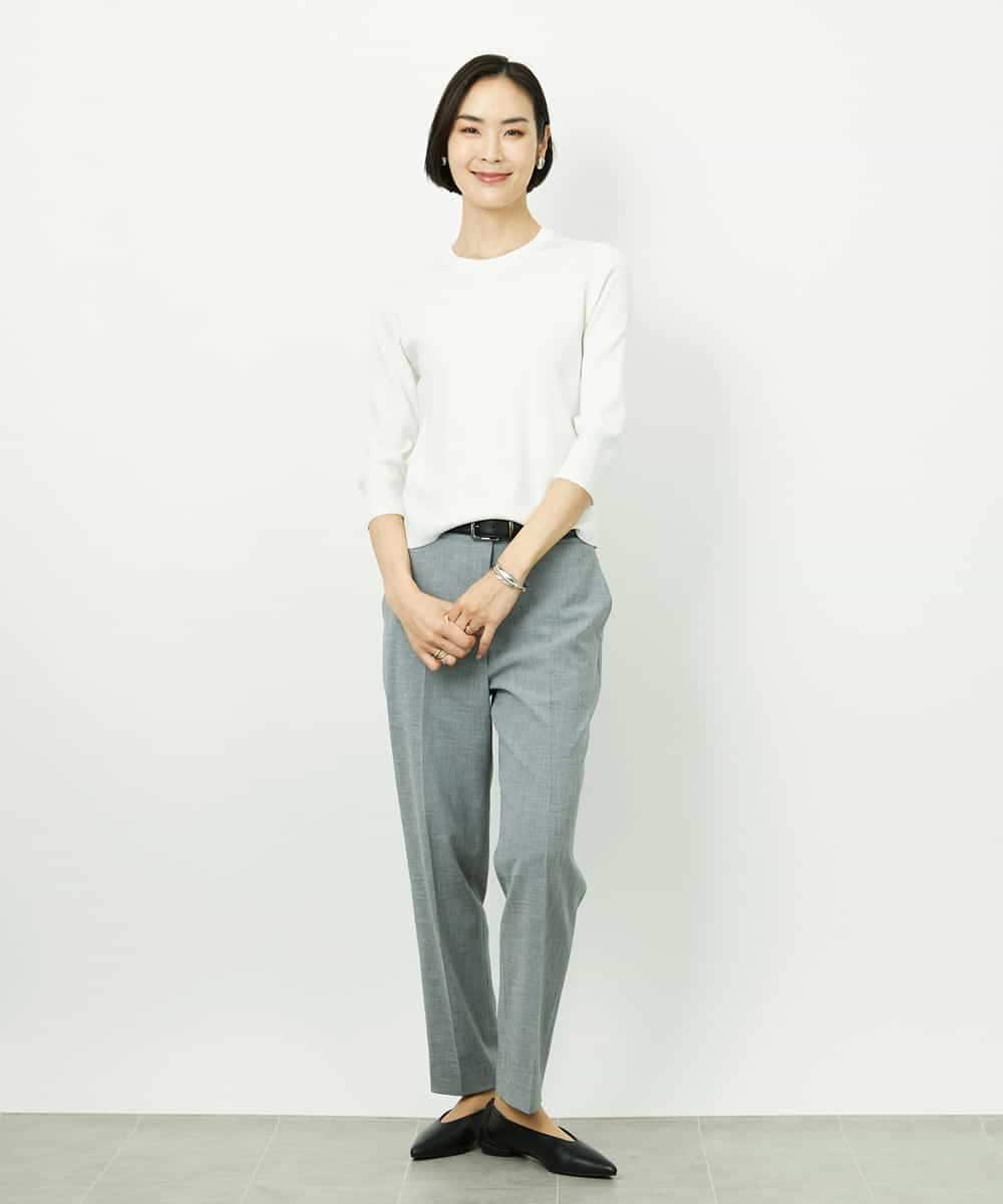 FMLDD01260 MICHEL KLEIN(ミッシェルクラン) [セットアップ対応]テーパードパンツ ブラック