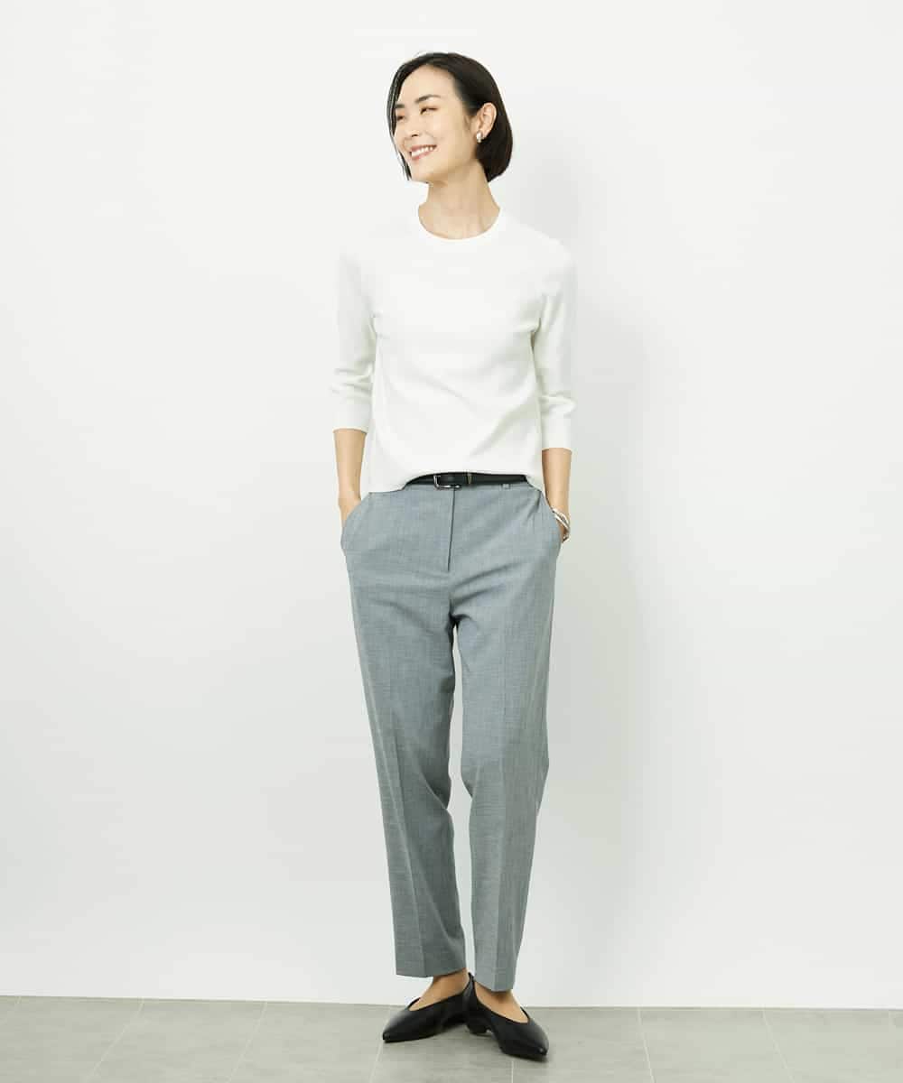 FMLDD01260 MICHEL KLEIN(ミッシェルクラン) [セットアップ対応]テーパードパンツ ブラック