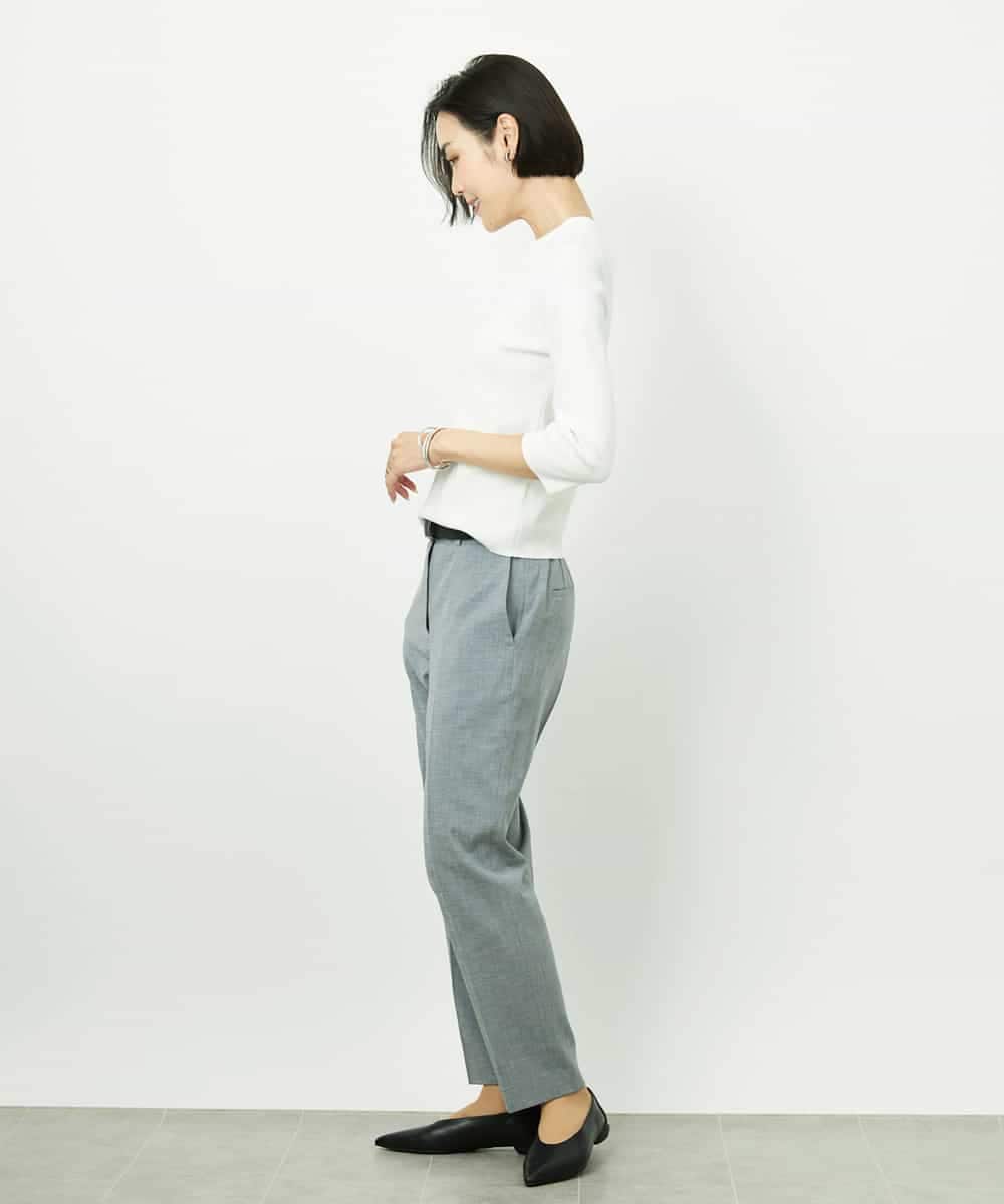 FMLDD01260 MICHEL KLEIN(ミッシェルクラン) [セットアップ対応]テーパードパンツ ブラック