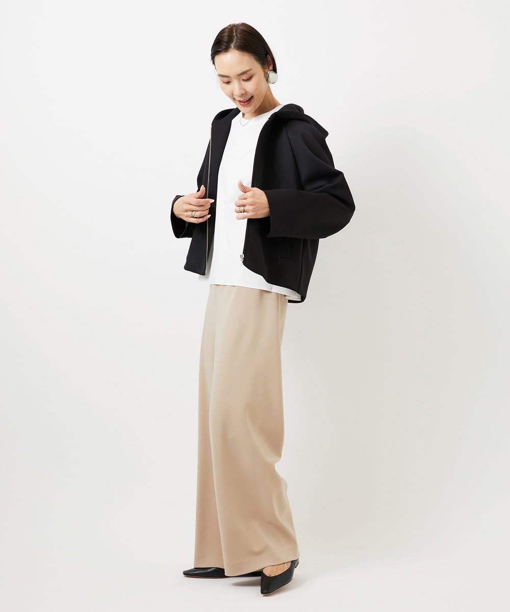 FMLDD02220 MICHEL KLEIN(ミッシェルクラン) [コージーボトム]シームレスワイドパンツ ベージュ