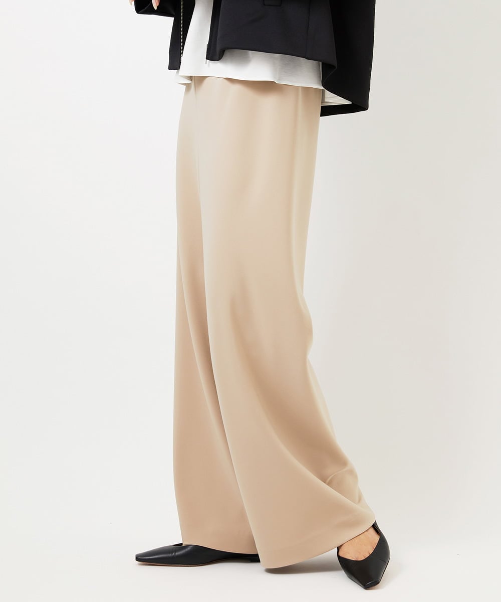 FMLDD02220 MICHEL KLEIN(ミッシェルクラン) [コージーボトム]シームレスワイドパンツ ベージュ