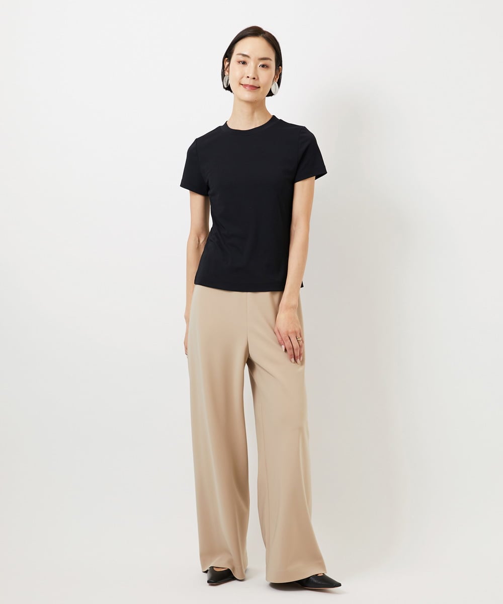 FMLDD02220 MICHEL KLEIN(ミッシェルクラン) [コージーボトム]シームレスワイドパンツ ベージュ