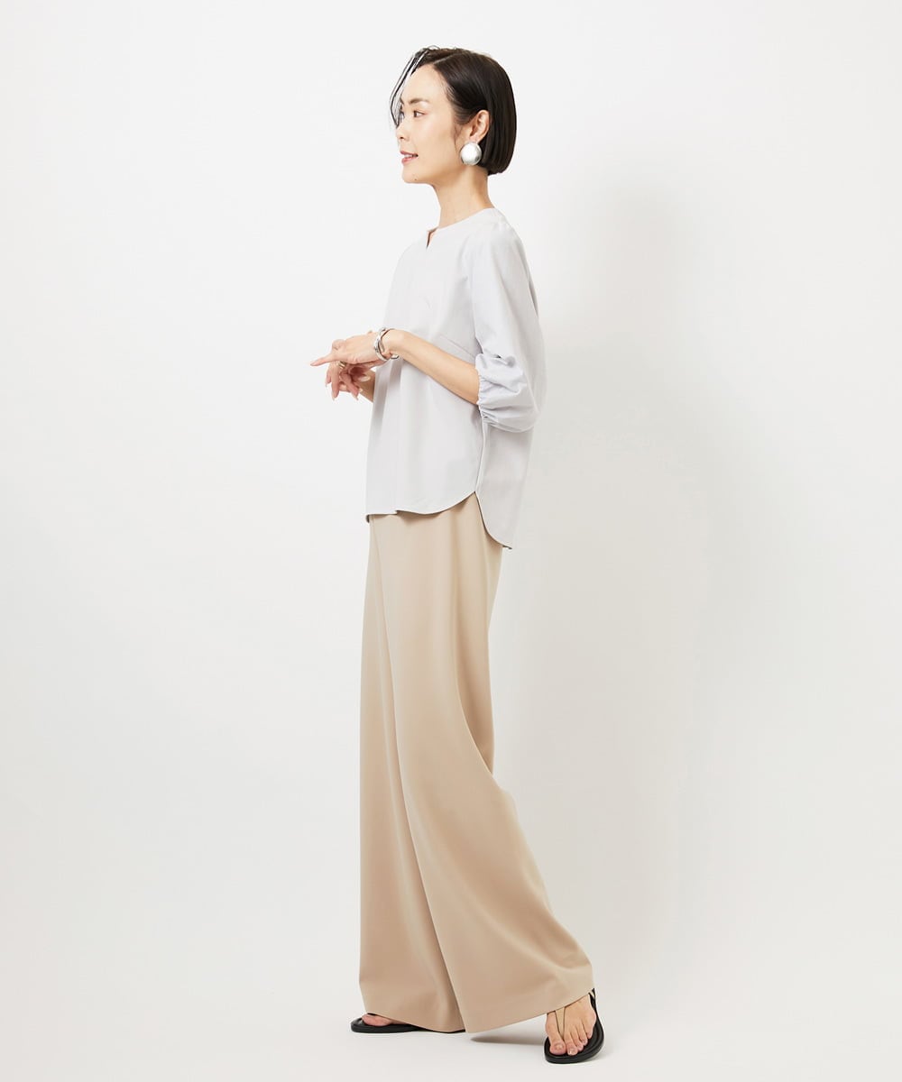 FMLDD02220 MICHEL KLEIN(ミッシェルクラン) [コージーボトム]シームレスワイドパンツ ベージュ