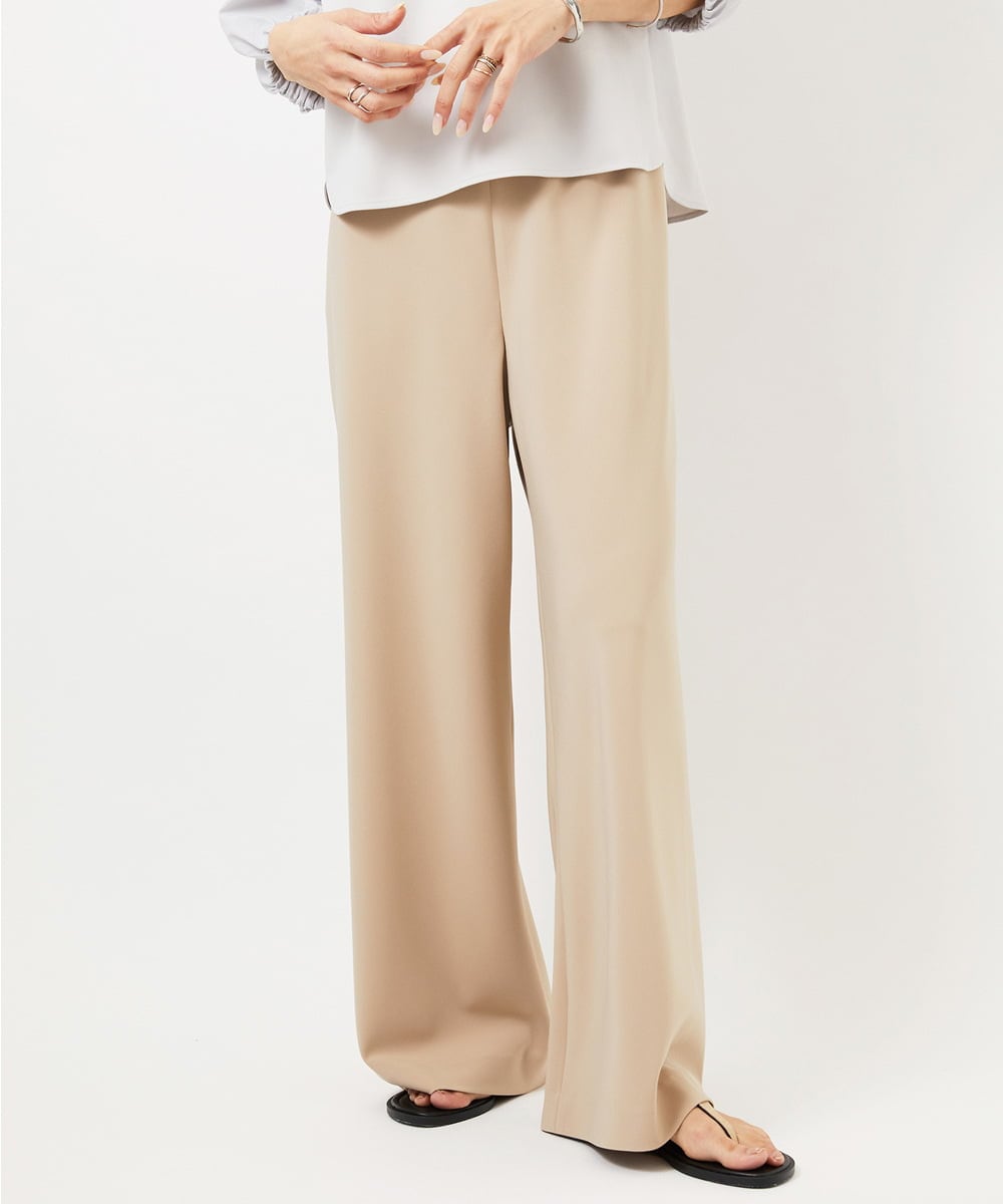 FMLDD02220 MICHEL KLEIN(ミッシェルクラン) [コージーボトム]シームレスワイドパンツ ベージュ