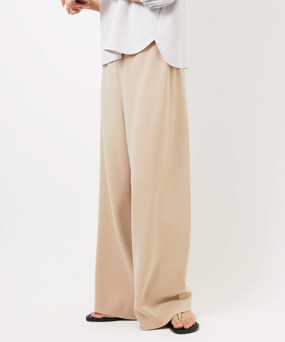 FMLDD02220 MICHEL KLEIN(ミッシェルクラン) [コージーボトム]シームレスワイドパンツ ベージュ