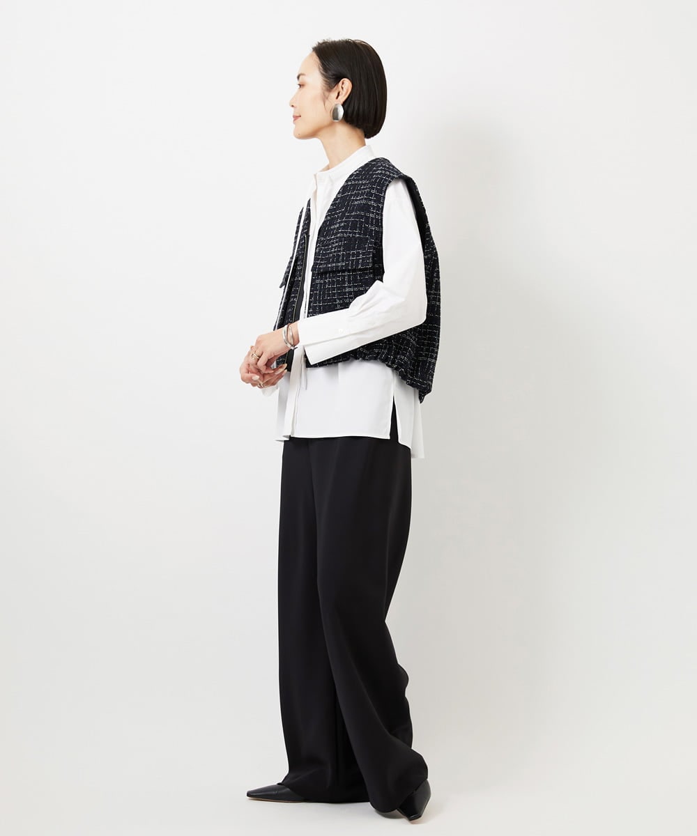 FMLDD02220 MICHEL KLEIN(ミッシェルクラン) [コージーボトム]シームレスワイドパンツ ベージュ