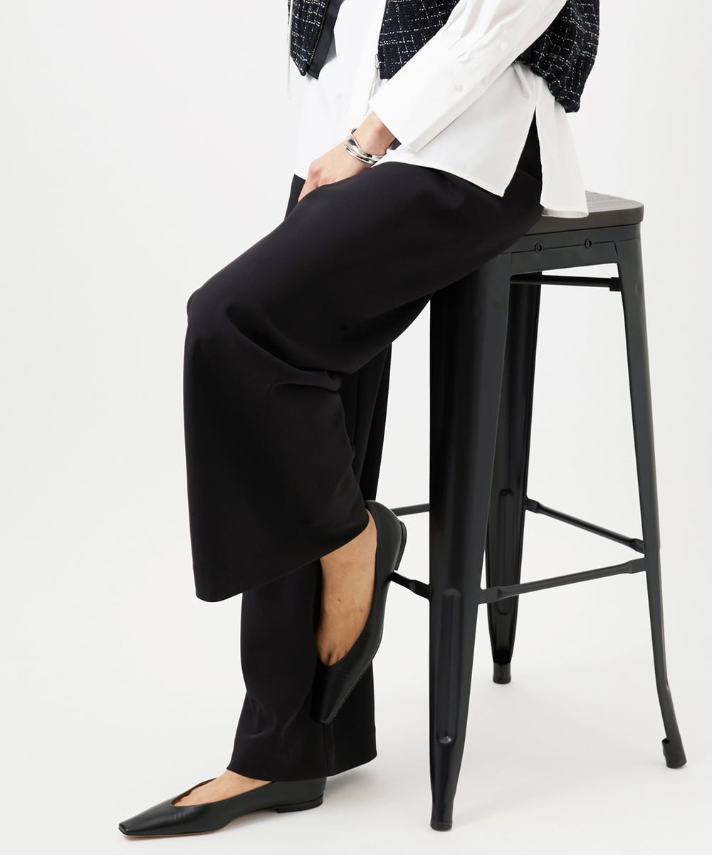 FMLDD02220 MICHEL KLEIN(ミッシェルクラン) [コージーボトム]シームレスワイドパンツ ベージュ