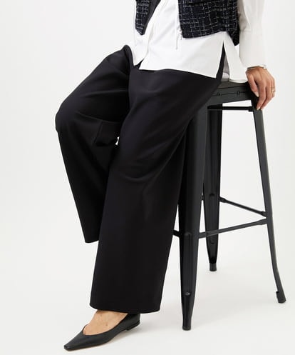 FMLDD02220 MICHEL KLEIN [コージーボトム]シームレスワイドパンツ