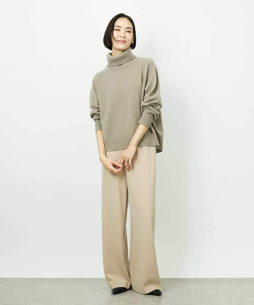 FMLDD02220 MICHEL KLEIN(ミッシェルクラン) [コージーボトム]シームレスワイドパンツ ベージュ