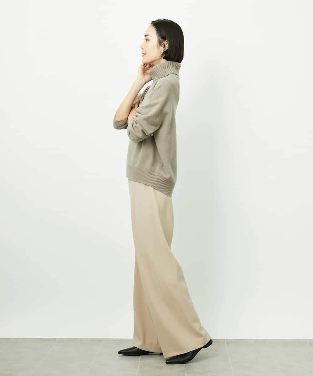 FMLDD02220 MICHEL KLEIN(ミッシェルクラン) [コージーボトム]シームレスワイドパンツ ベージュ