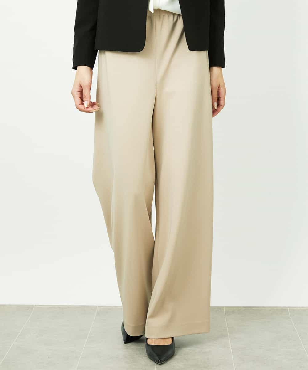 FMLDD02220 MICHEL KLEIN(ミッシェルクラン) [コージーボトム]シームレスワイドパンツ ベージュ