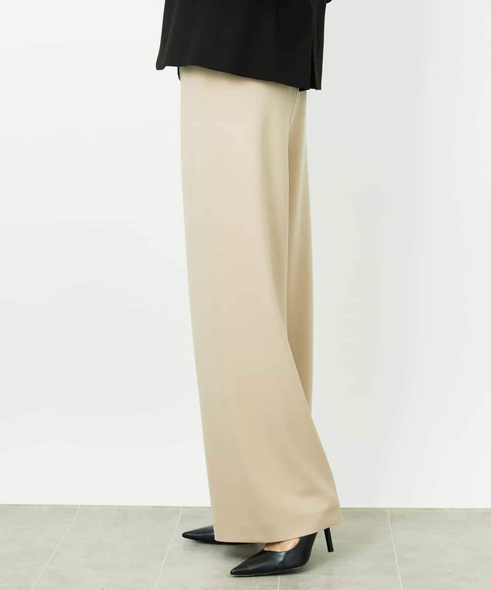 FMLDD02220 MICHEL KLEIN(ミッシェルクラン) [コージーボトム]シームレスワイドパンツ ベージュ