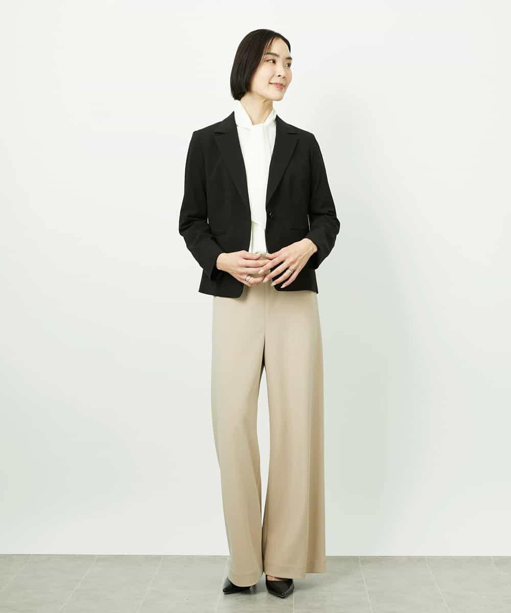 FMLDD02220 MICHEL KLEIN(ミッシェルクラン) [コージーボトム]シームレスワイドパンツ ベージュ