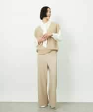 FMLDD02220 MICHEL KLEIN(ミッシェルクラン) [コージーボトム]シームレスワイドパンツ ベージュ