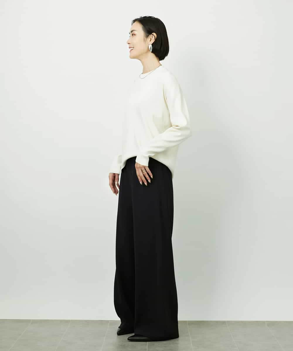 FMLDD02220 MICHEL KLEIN(ミッシェルクラン) [コージーボトム]シームレスワイドパンツ ベージュ