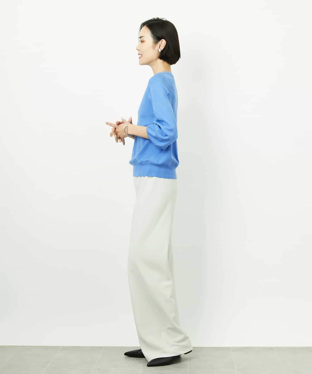 FMLDD02220 MICHEL KLEIN(ミッシェルクラン) [コージーボトム]シームレスワイドパンツ ベージュ