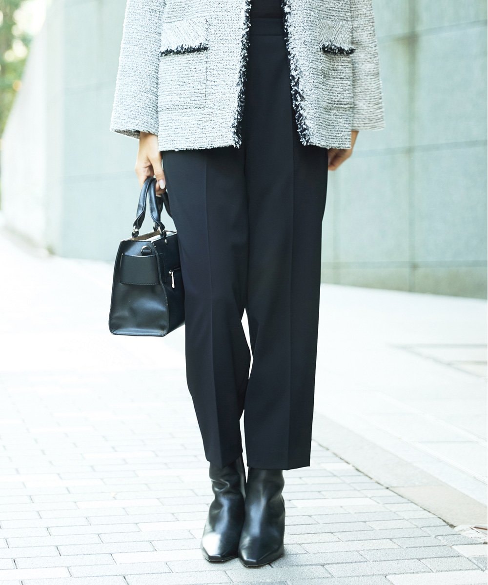 FMLDD05200 MICHEL KLEIN(ミッシェルクラン) テーパードパンツ ライトグレー