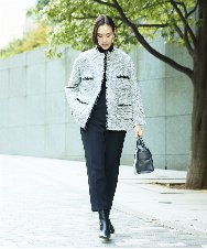 FMLDD05200 MICHEL KLEIN(ミッシェルクラン) テーパードパンツ ライトグレー