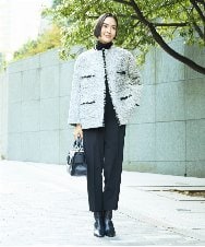 FMLDD05200 MICHEL KLEIN(ミッシェルクラン) テーパードパンツ ライトグレー