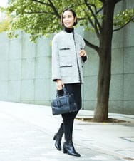 FMLDD05200 MICHEL KLEIN(ミッシェルクラン) テーパードパンツ ライトグレー