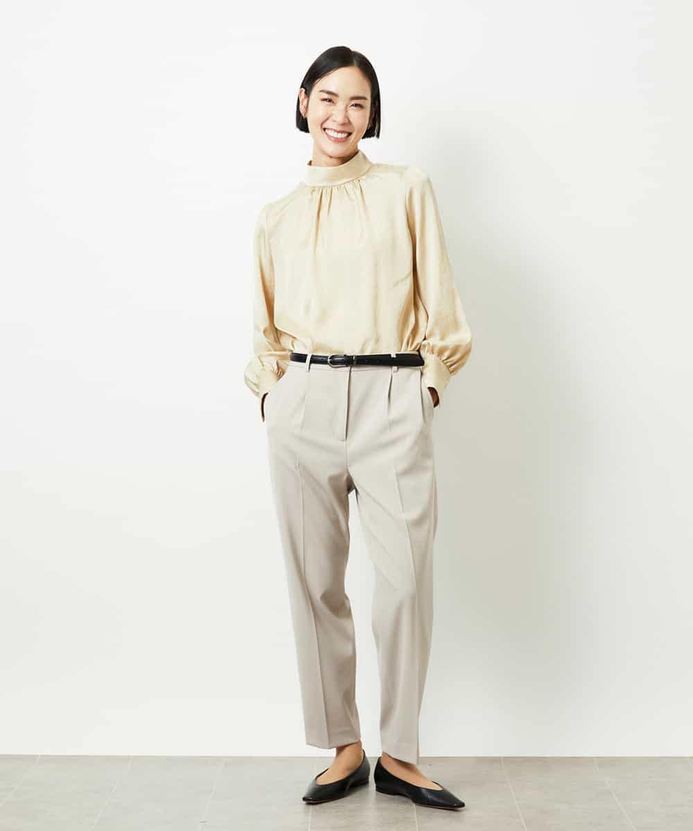 FMLDD05200 MICHEL KLEIN(ミッシェルクラン) テーパードパンツ ライトグレー