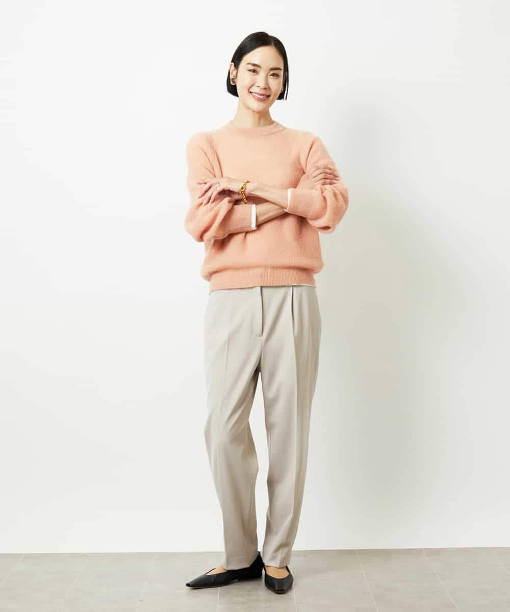 FMLDD05200 MICHEL KLEIN(ミッシェルクラン) テーパードパンツ ライトグレー