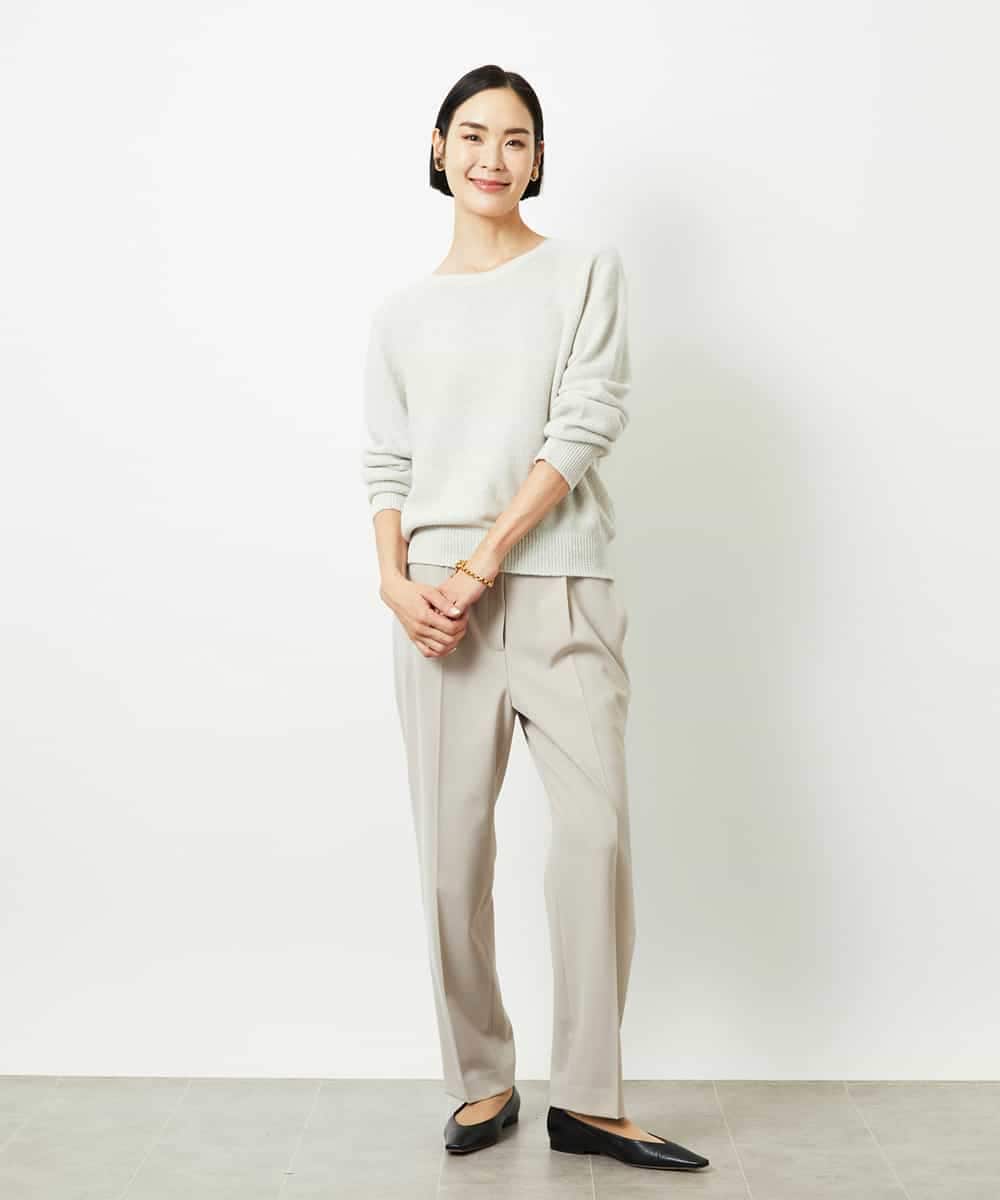 FMLDD05200 MICHEL KLEIN(ミッシェルクラン) テーパードパンツ ライトグレー