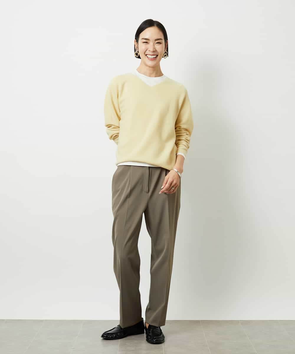 FMLDD05200 MICHEL KLEIN(ミッシェルクラン) テーパードパンツ ライトグレー