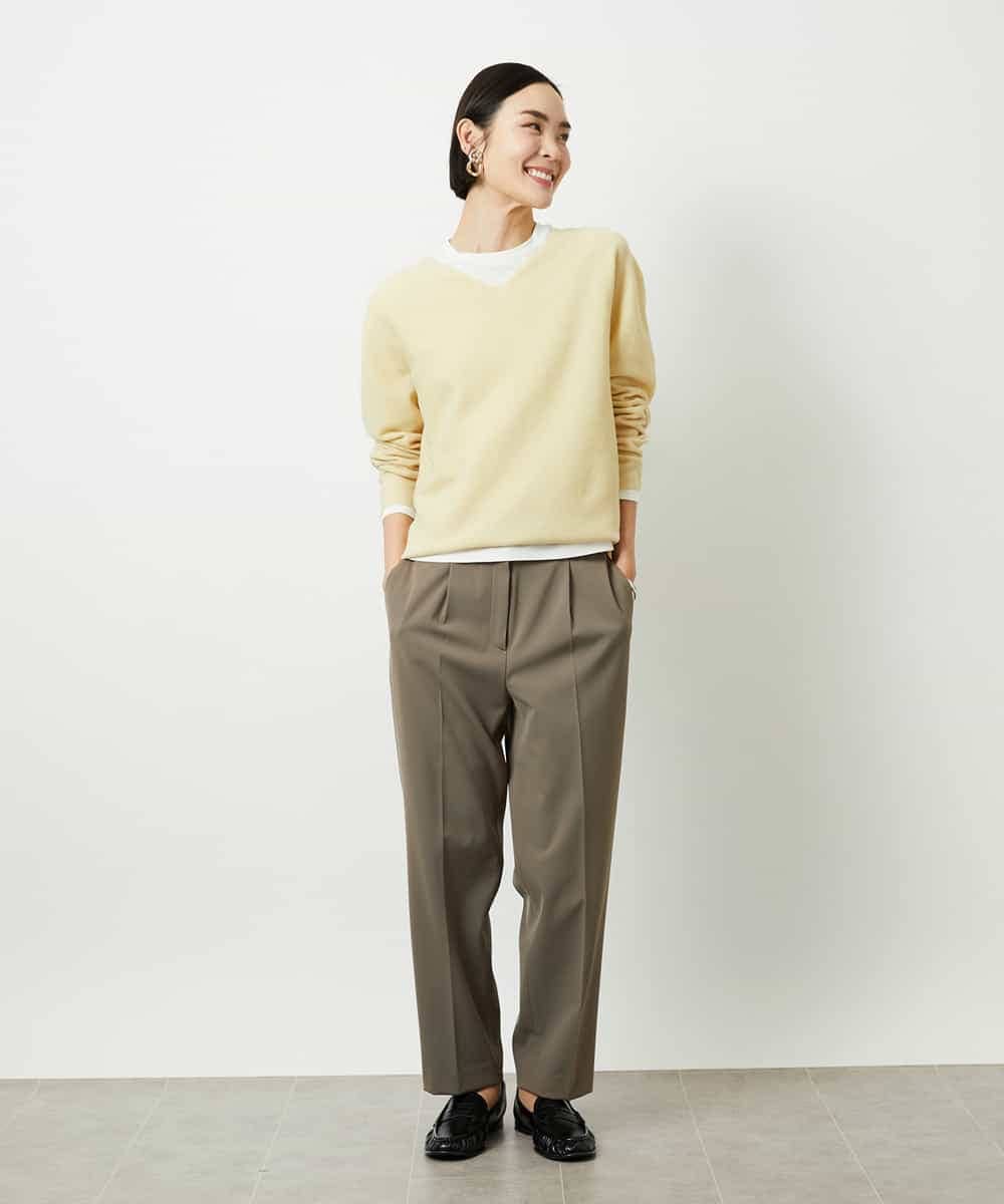 FMLDD05200 MICHEL KLEIN(ミッシェルクラン) テーパードパンツ ライトグレー