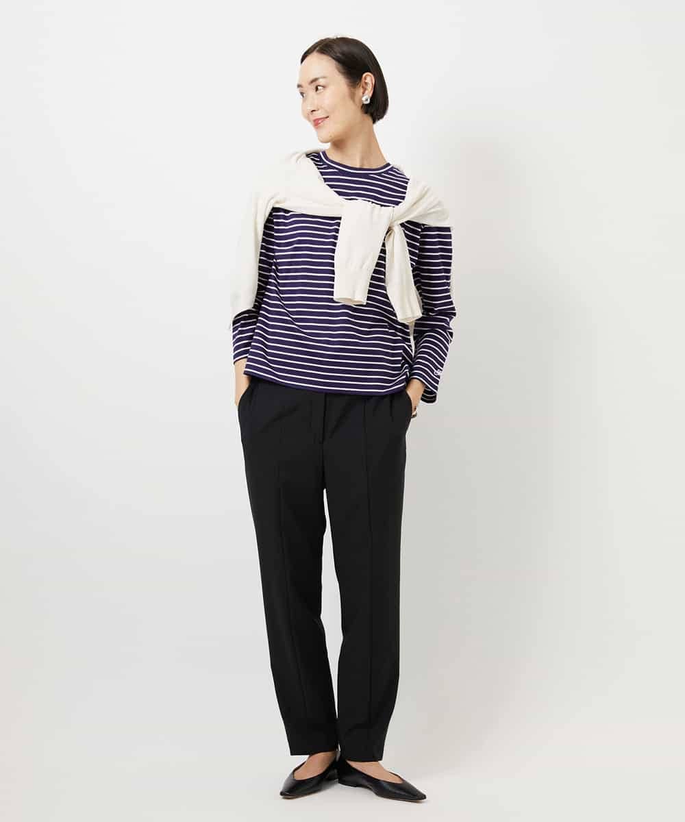 FMLDD10270 MICHEL KLEIN(ミッシェルクラン) [2WAYストレッチ]テーパードパンツ ライトグレー