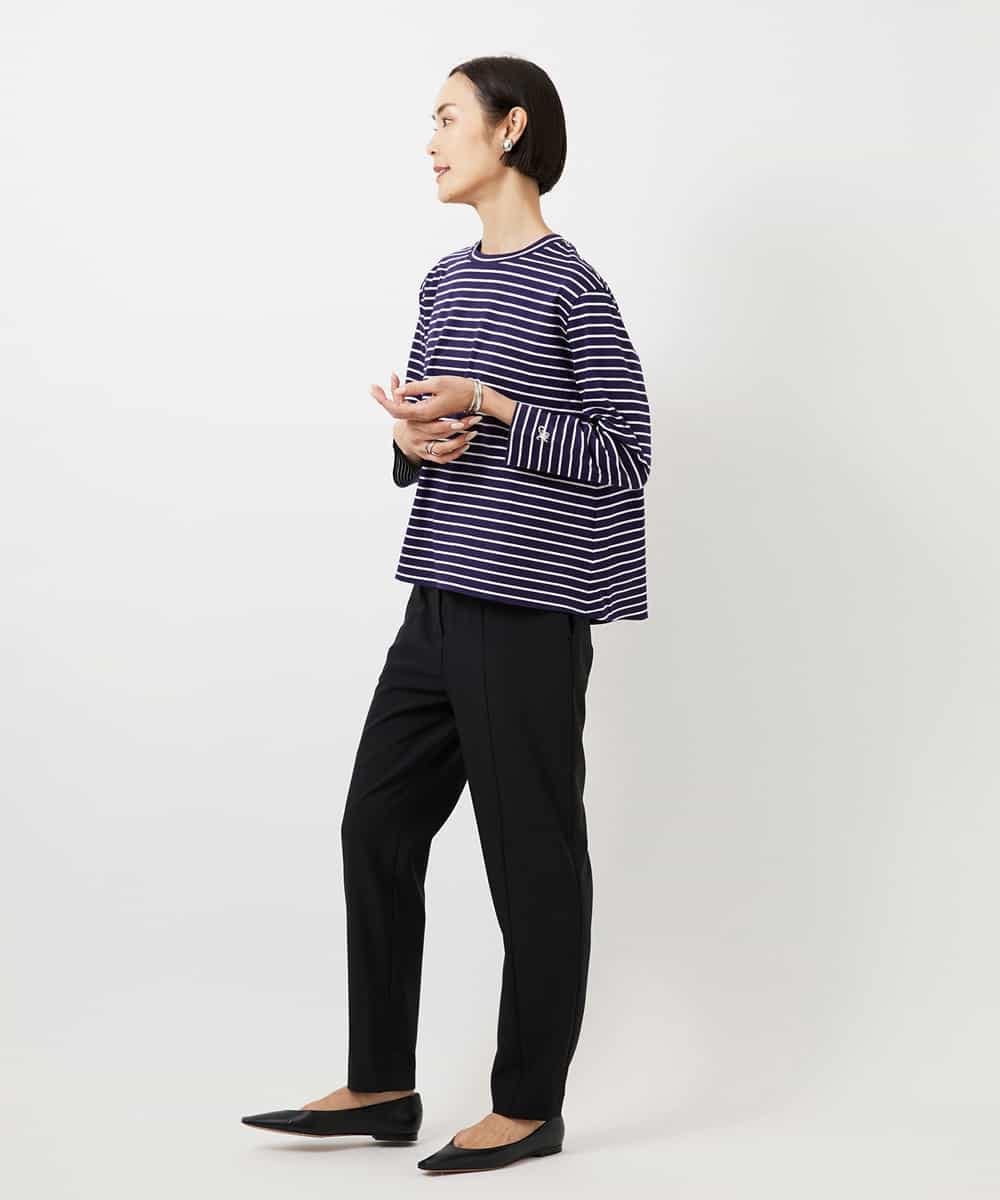 FMLDD10270 MICHEL KLEIN(ミッシェルクラン) [2WAYストレッチ]テーパードパンツ ライトグレー